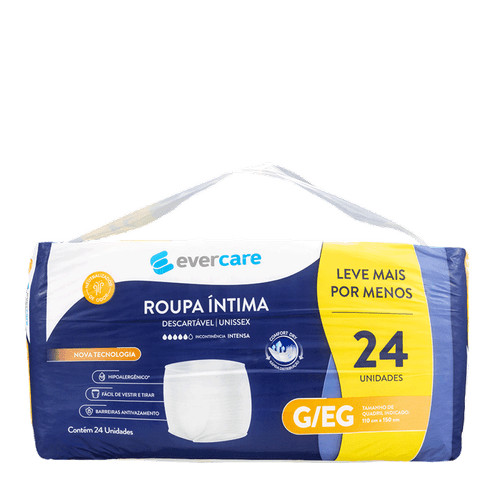 Roupa Intima Descartável Ever Care G/EG 24 Unidades | Drogaria Sao Paulo (BR)