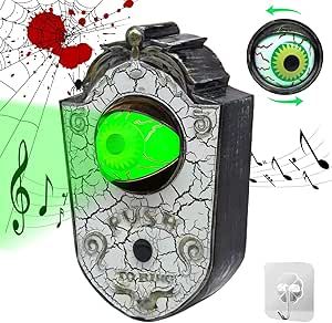 GROW UPTH Halloween Doorbell Decoration,Animated Eyeball Doorbell Halloween Decoration with Spook... | Amazon (US)