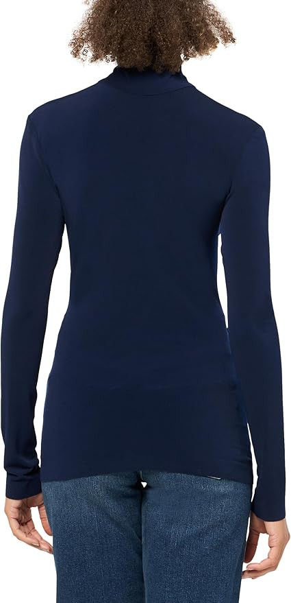 Norma Kamali Women's Slim Fit Long Sleeve Turtle Top | Amazon (US)