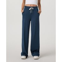 Vuori Halo Essential Wideleg Pants - Long | Blue Coast Heather | XS, Size Extra Small | Vuori Clothing (US & Canada)