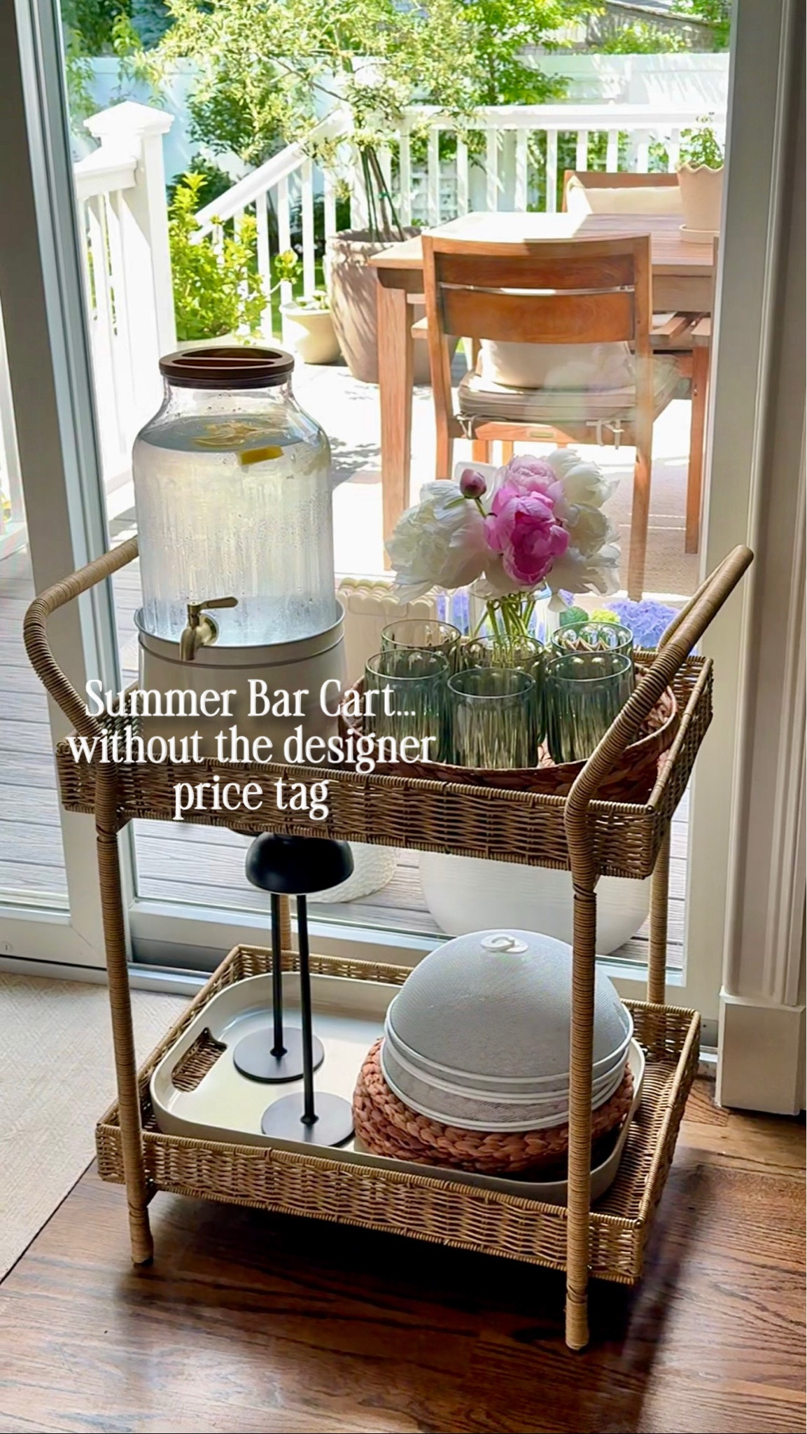 A summer bar cart doesn’t have to cost a fortune to look beautiful. Layering woven textures, glassware, fresh flowers, and simple entertaining pieces creates that high-end designer look for a fraction of the price. Summer bar cart, bar cart styling, entertaining essentials, Amazon home finds, outdoor entertaining, woven decor, neutral home, hosting ideas, designer home for less, summer decor, kitchen styling, home accessories. #BarCart #SummerDecor #AmazonHome

#LTKHome #LTKSeasonal #LTKSaleAlert