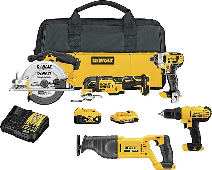 DEWALT 20V MAX Cordless Drill Combo Kit, 5-Tool (DCK551D1M1) | Amazon (US)