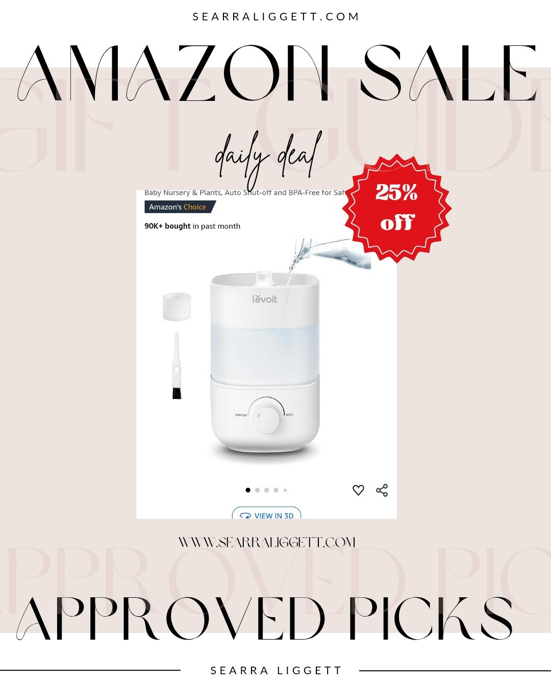 Ale alert!Amazon daily deal, our humidifier is 25% off

#LTKSaleAlert #LTKHome #LTKFindsUnder50