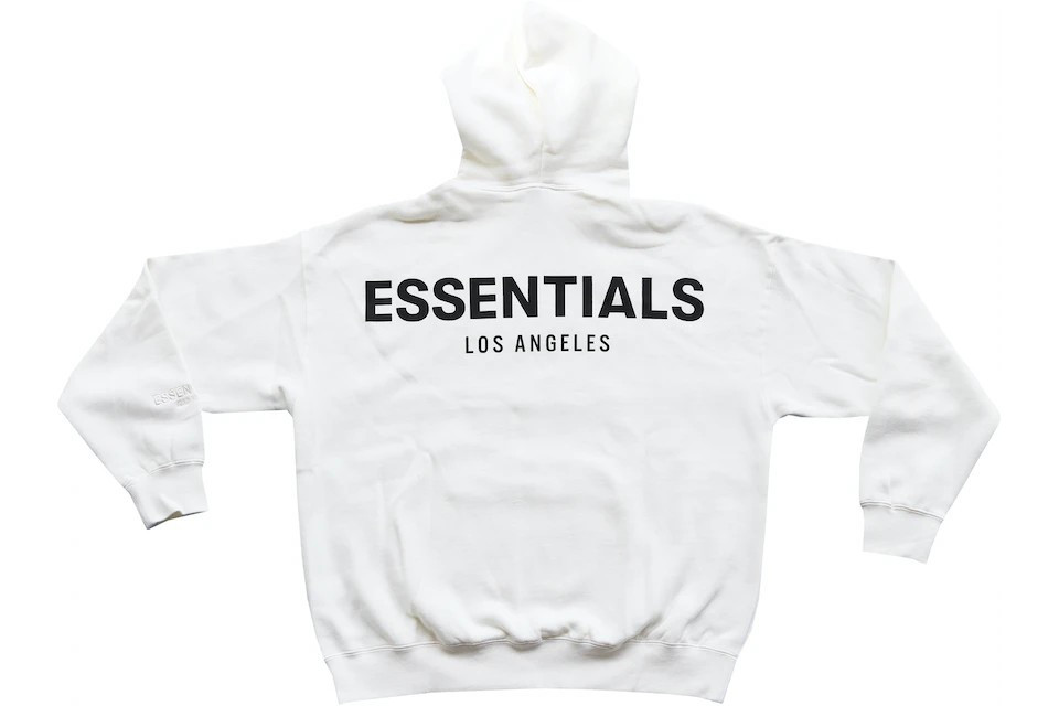 FEAR OF GOD ESSENTIALS Los Angeles 3M Pullover Hoodie White | StockX