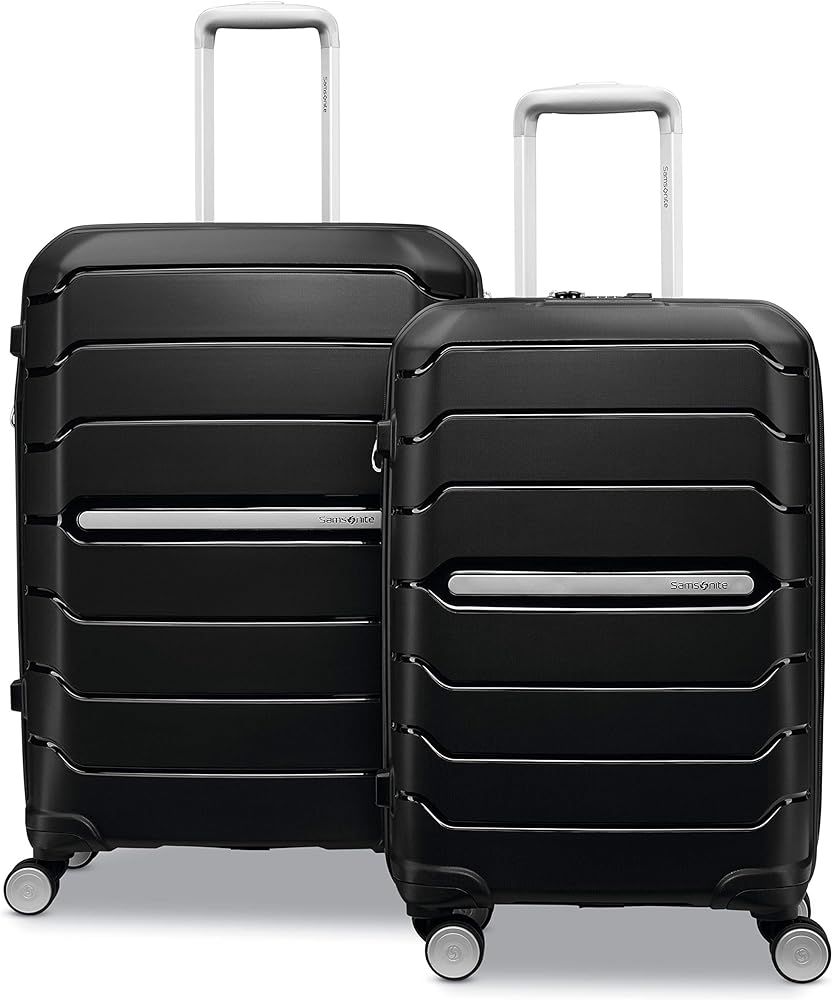 Samsonite Freeform Hardside Expandable Luggage with Spinners, Black, 2PC SET (Carry-on/Large) | Amazon (US)