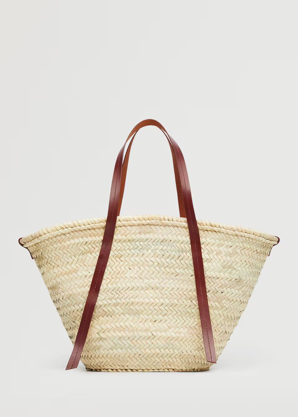 Leather basket bag | MANGO (US)