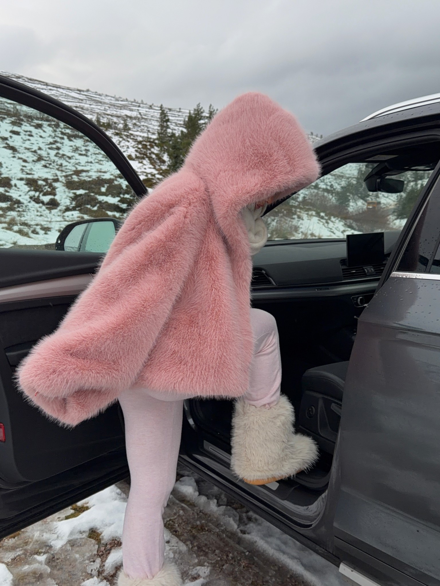 fur hooded jacket 💗💗 i got size small

#LTKfestive #LTKwinter #LTKautumn