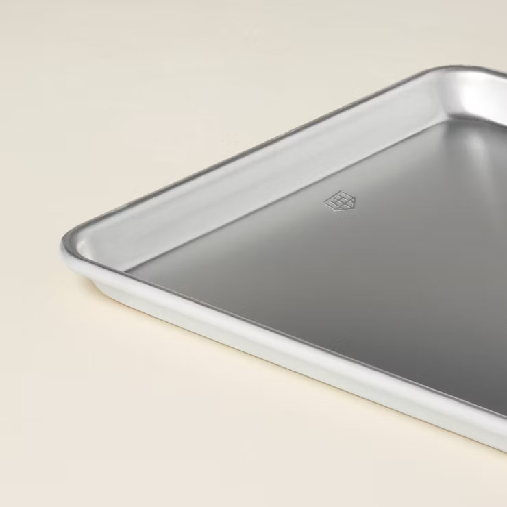 13" x 18" Aluminum Half Sheet Bake Pan Cream/Silver - Hearth & Hand™ with Magnolia | Target