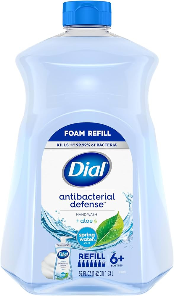 Dial Antibacterial Foaming Hand Soap Refill, Spring Water, 52 fl oz | Amazon (US)