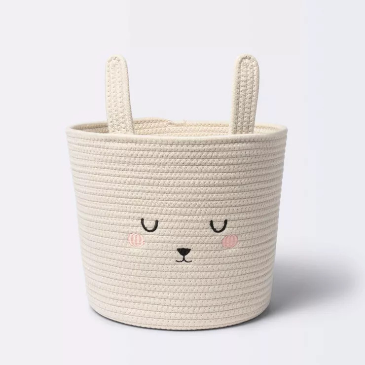 Coiled Rope Forest Animal Medium Round Storage Basket - Rabbit - Cloud Island™ | Target