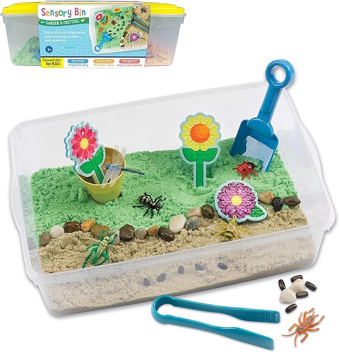 Creativity for Kids Sensory Bin: Garden and Critters - Pretend Play, Flower Garden Preschool Toys... | Amazon (US)