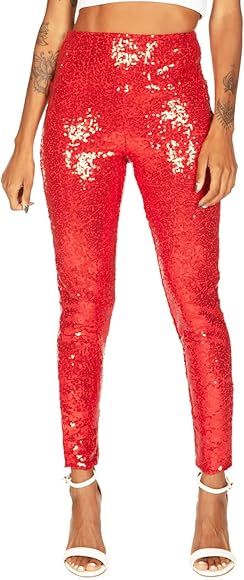 Tipsy Elves Shiny Sequin Leggings for Women for Holiday Outfits and Beyond | Amazon (US)