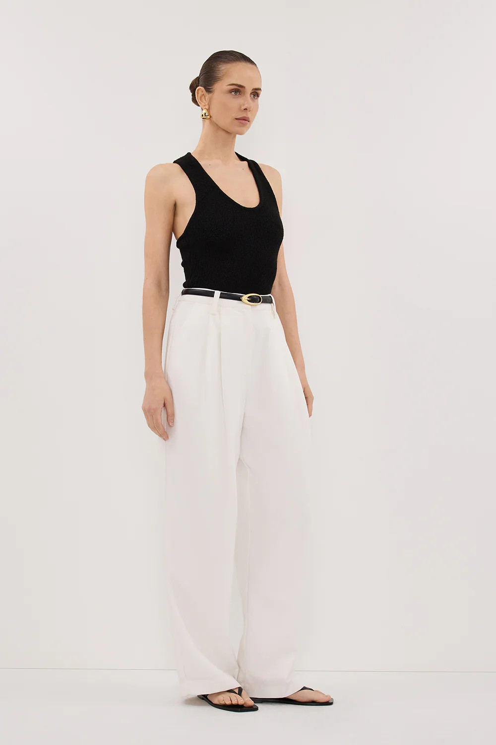 EDEN WHITE TAILORED PANT | DISSH
