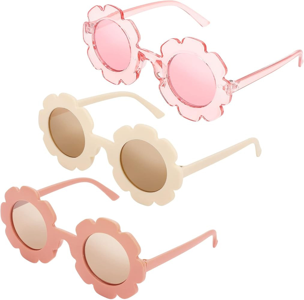 DRESHOW BQUBO Kids Flower Sunglasses Toddler Girl Round Flower Glasses Baby Sunglasses Outdoor Be... | Amazon (US)