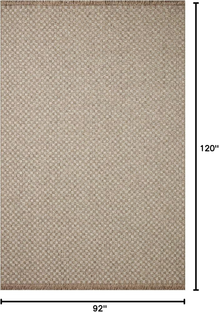 Loloi Dawn Collection Indoor/Outdoor DAW-02 Tan 7'-8" x 10' Area Rug | Amazon (US)