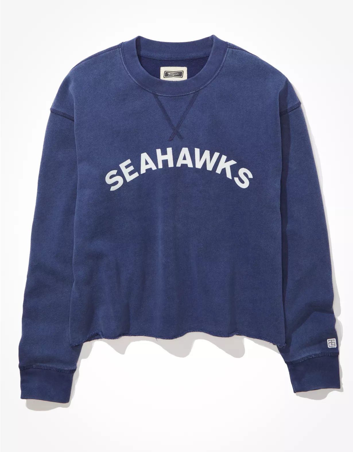 Tailgate Women's Seattle Seahawks Raw Hem Sweatshirt | American Eagle Outfitters (US & CA)