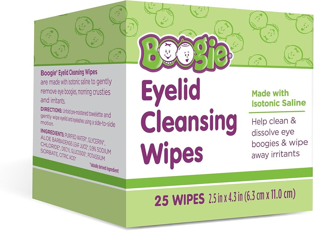 Boogie Eyelid Cleansing Wipes for Baby, Kids & Adults, Made with Isotonic Saline, Individually Wr... | Amazon (US)