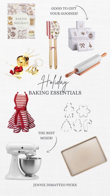 Holiday baking, rolling pin, spatula, measuring cups, measuring spoons, baking sheet, cookie cutter, apron, kitchen aid mixer, bakery boxes 

#LTKSeasonal #LTKHoliday #LTKhome