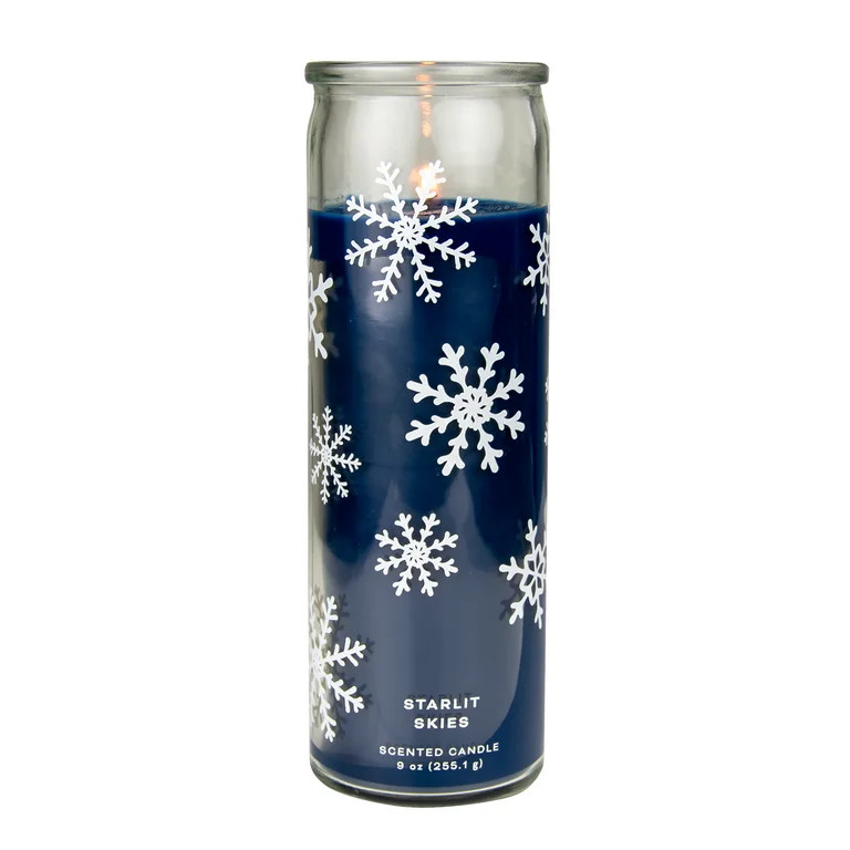 Mainstays 9oz Scented Single Wick Holiday Candle, Starlit Skies | Walmart (US)