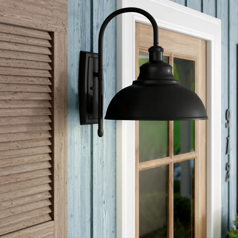 Rupert Black 15'' H Outdoor Barn Light | Wayfair North America