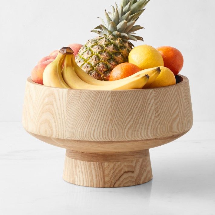 Hold Everything Ashwood Pedestal Fruit Bowl, Medium | Williams-Sonoma