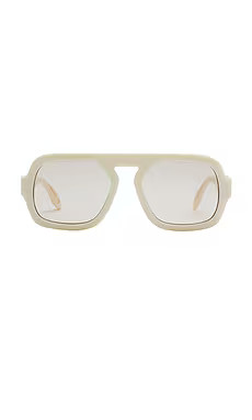 Elisa Johnson Jane Sunglasses in Ivory White from Revolve.com | Revolve Clothing (Global)