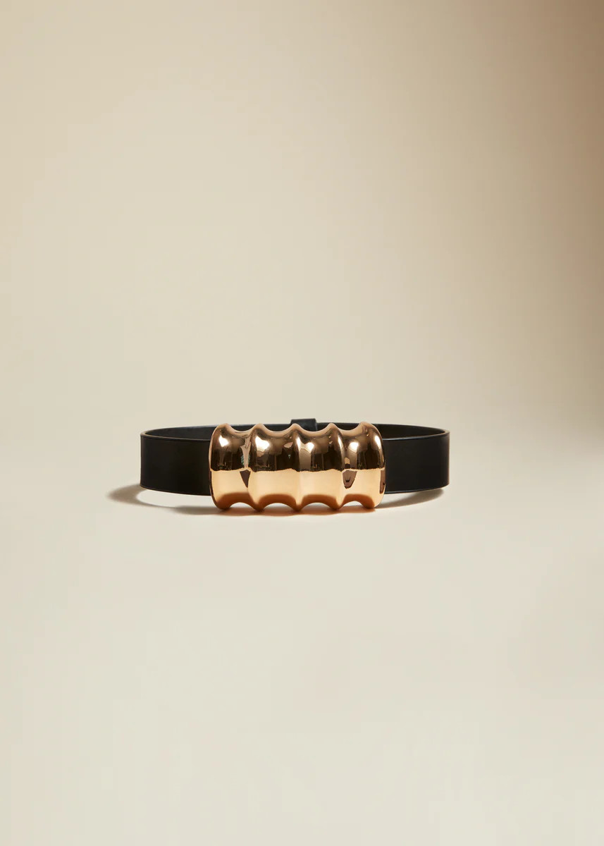 The Julius Choker in Black with Gold | Khaite