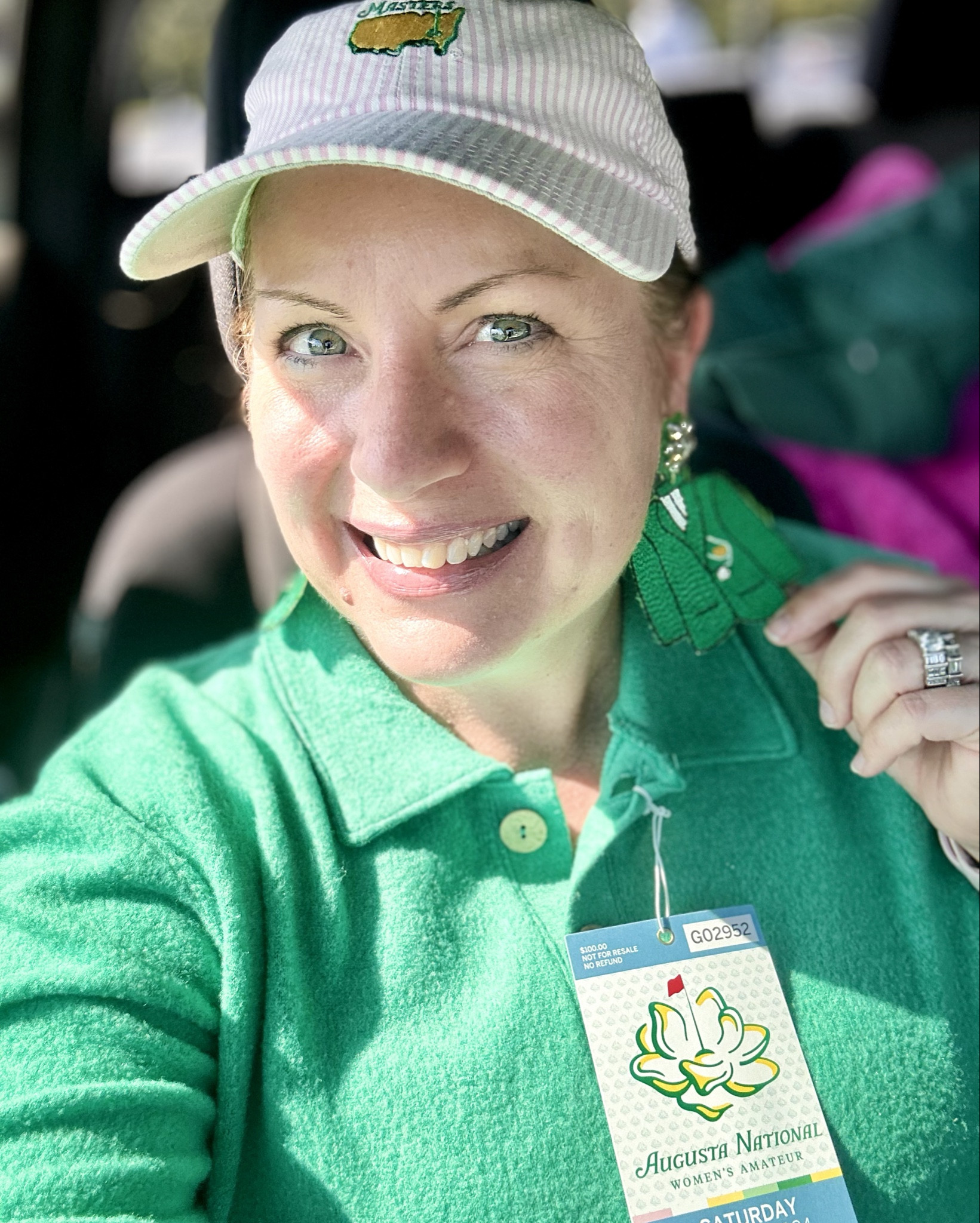 OMG!!! I had so much fun today at the ANWA, Augusta National’s Women’s Amateur today!!!!⛳️ 

My highlight of the day was meeting Condoleezza Rice!!! I was a total fan girl🫶🏻💗🥰

I spent about 2.5 hours to get in the gift shop, but I’m so glad my oldest son was patient!!!!🏌️‍♀️ You can see my new vest and his new shirt in the photo at the end of the day!!!💰💚 #masters #augustanational  #themasters #ANWA #golf 

#LTKfitness #LTKSeasonal #LTKActive