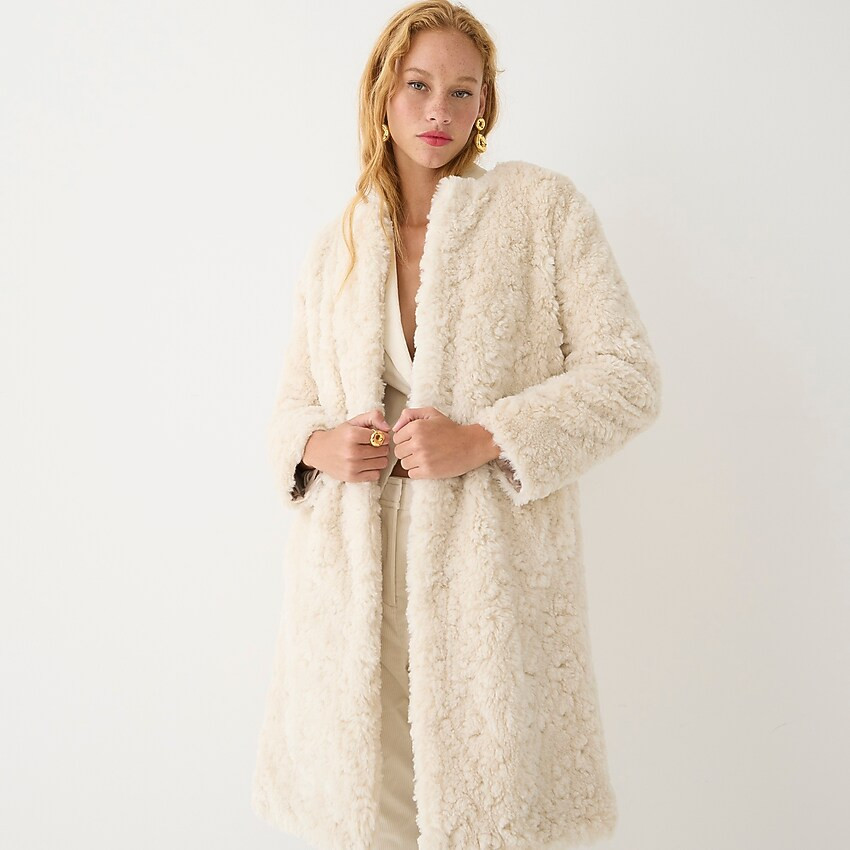 Collection topcoat in recycled sherpa | J. Crew US