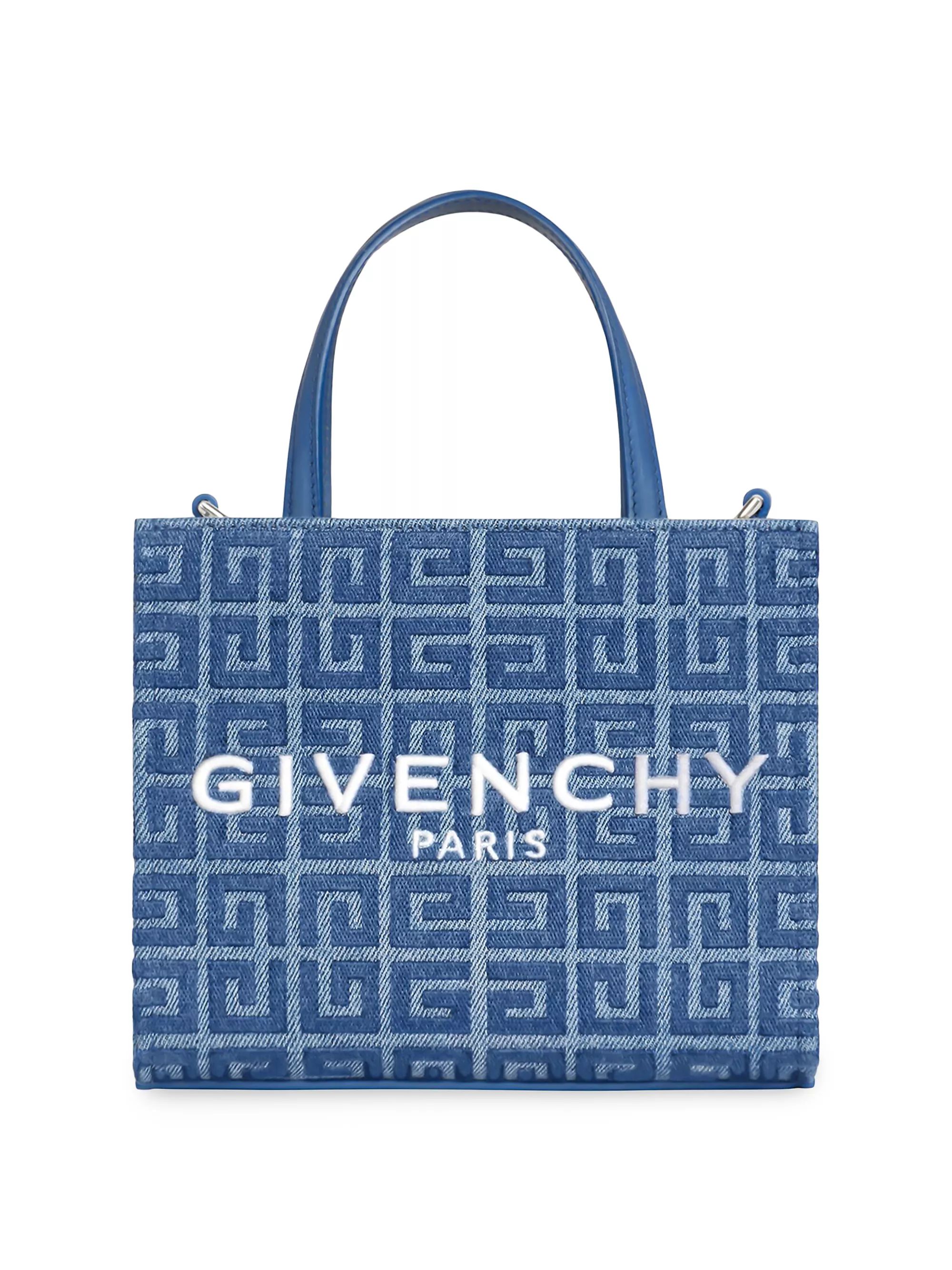 Mini G Tote Shopping Bag in 4G Denim | Saks Fifth Avenue
