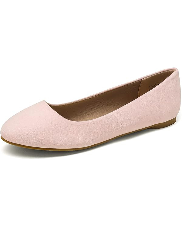 DREAM PAIRS Women's Sole-Simple Ballerina Walking Flats Shoes | Amazon (US)