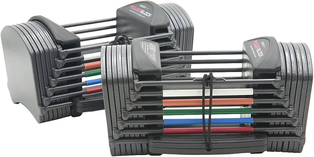 PowerBlock Sport 24 Adjustable Dumbbells, Sold in Pairs, 3-24 lb. Dumbbells, Durable Steel Build,... | Amazon (US)