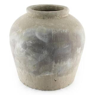 Zentique Terracotta Olive Brown Large Decorative Vase-4869L A292 - The Home Depot | The Home Depot