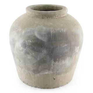 Zentique Terracotta Olive Brown Large Decorative Vase-4869L A292 - The Home Depot | The Home Depot