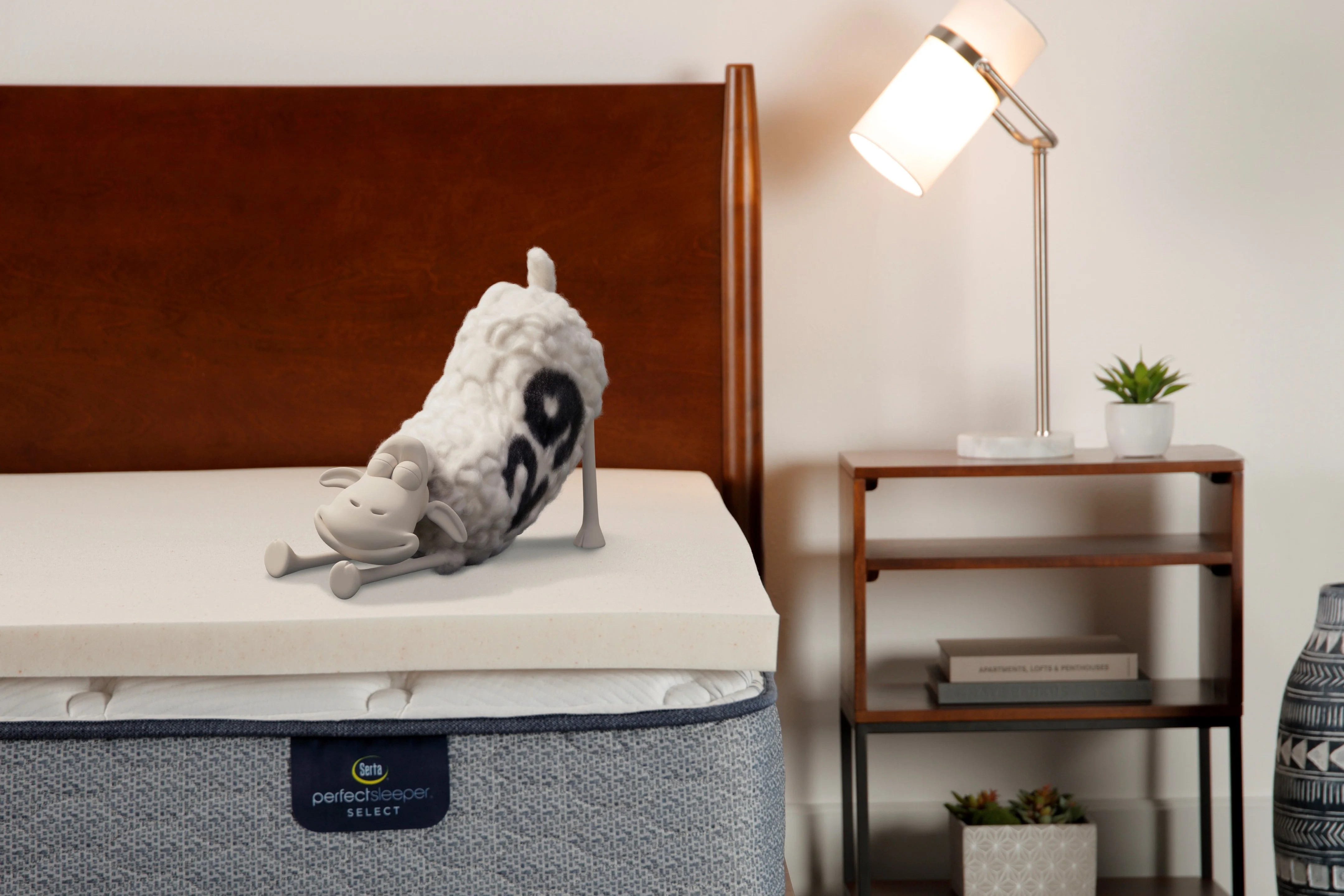 Serta Memory Foam Mattress Topper, Twin, Cooling Coppergel, 2 inch, Off-White | Walmart (US)