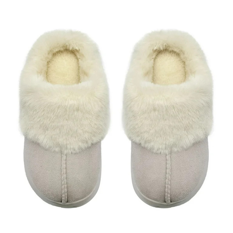 Fuzzy House Slippers for Girls Boys, Kids Soft Plush House Shoes Winter Warm Indoor Outdoor Slipp... | Walmart (US)