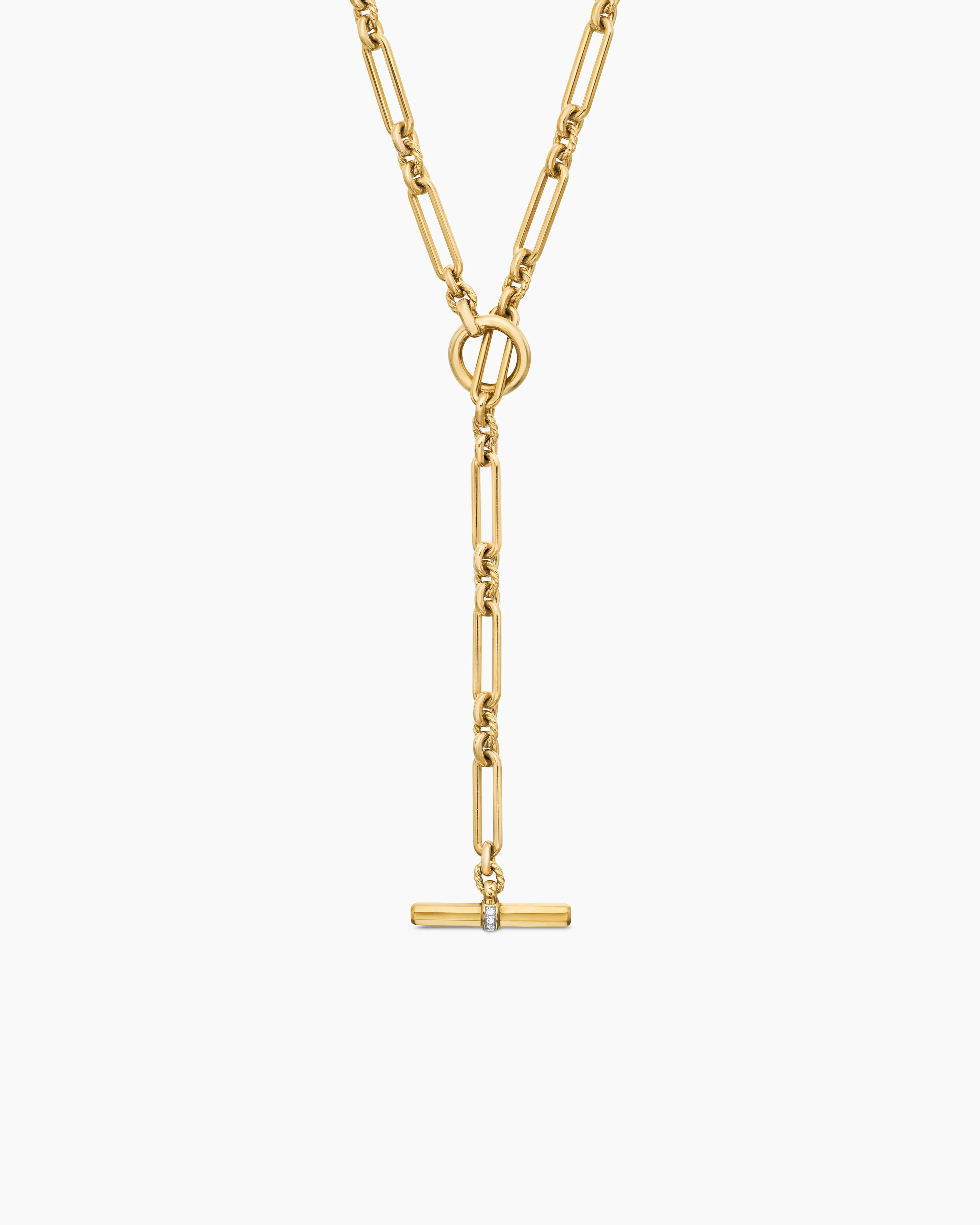 David Yurman | Lexington Chain Necklace in 18K Yellow Gold with Diamonds, 4.5mm | David Yurman