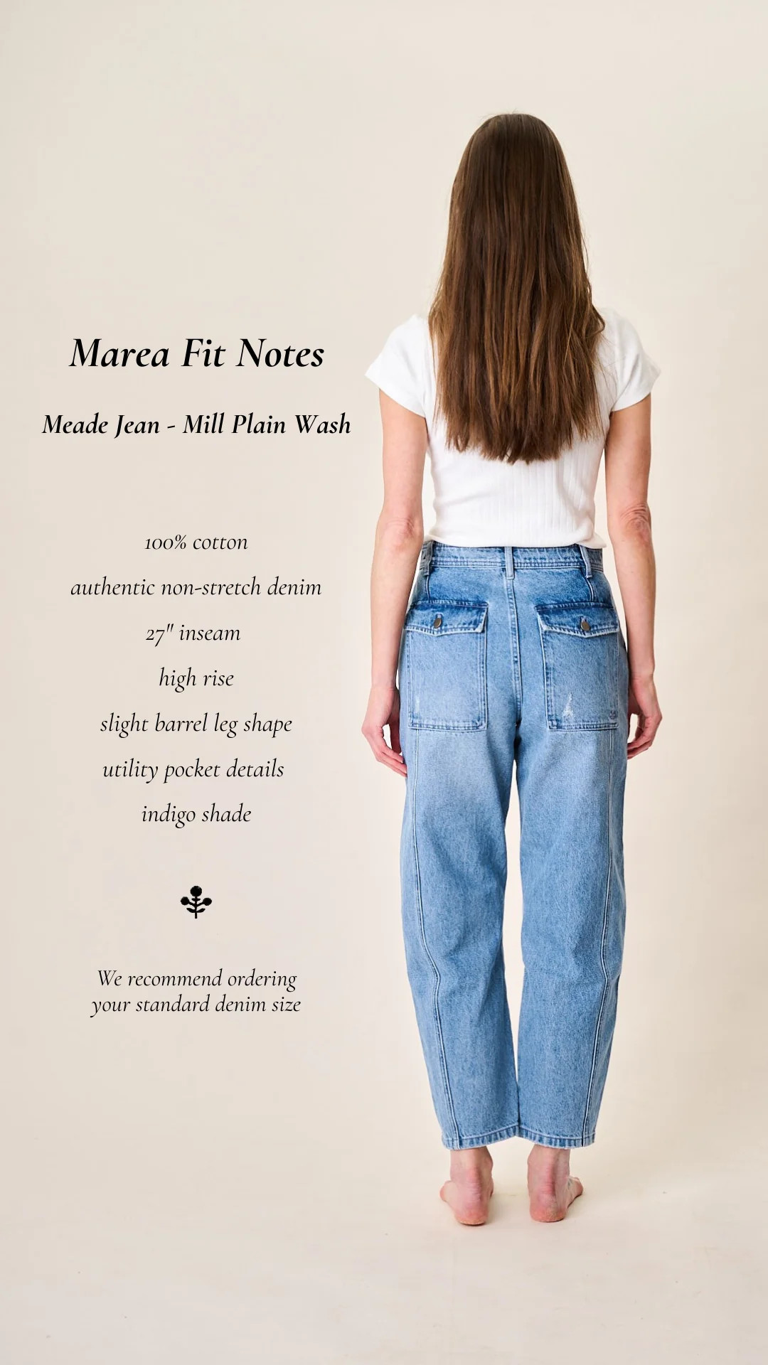 Meade High Rise Barrel Jean - Mill Plain Wash | Marea