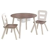 KidKraft Round Storage Table & 2 Chair Set - Gray Ash, Gift for Ages 3-8 | Amazon (US)