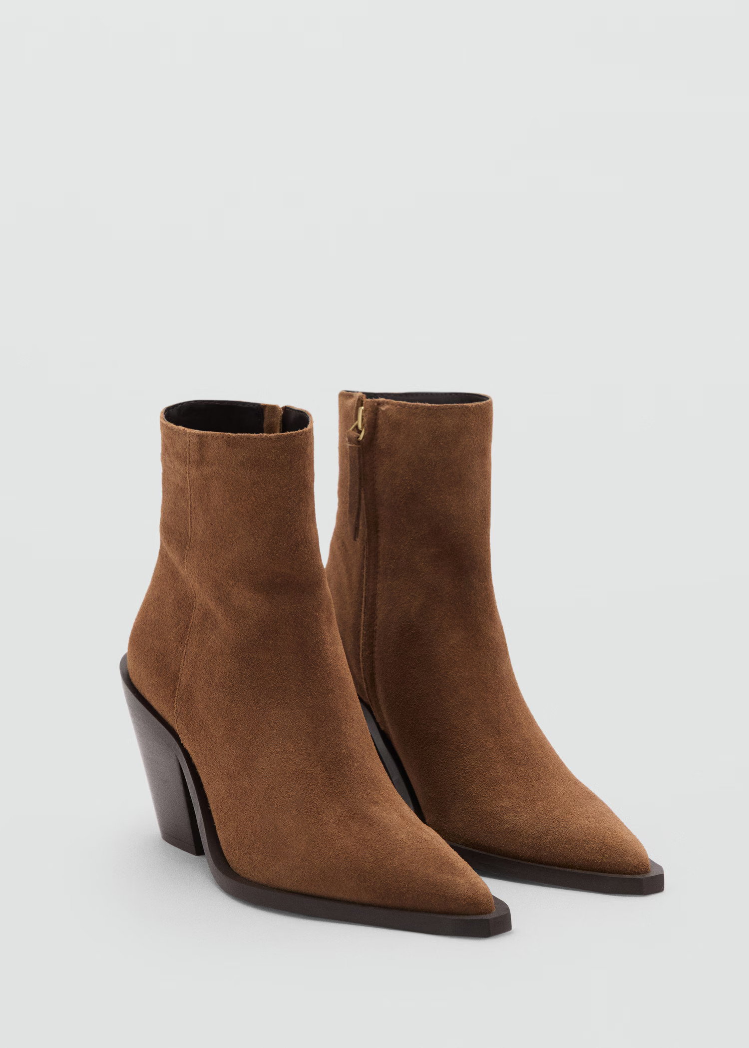Heel suede ankle boot | Mango (US/MX/AU)