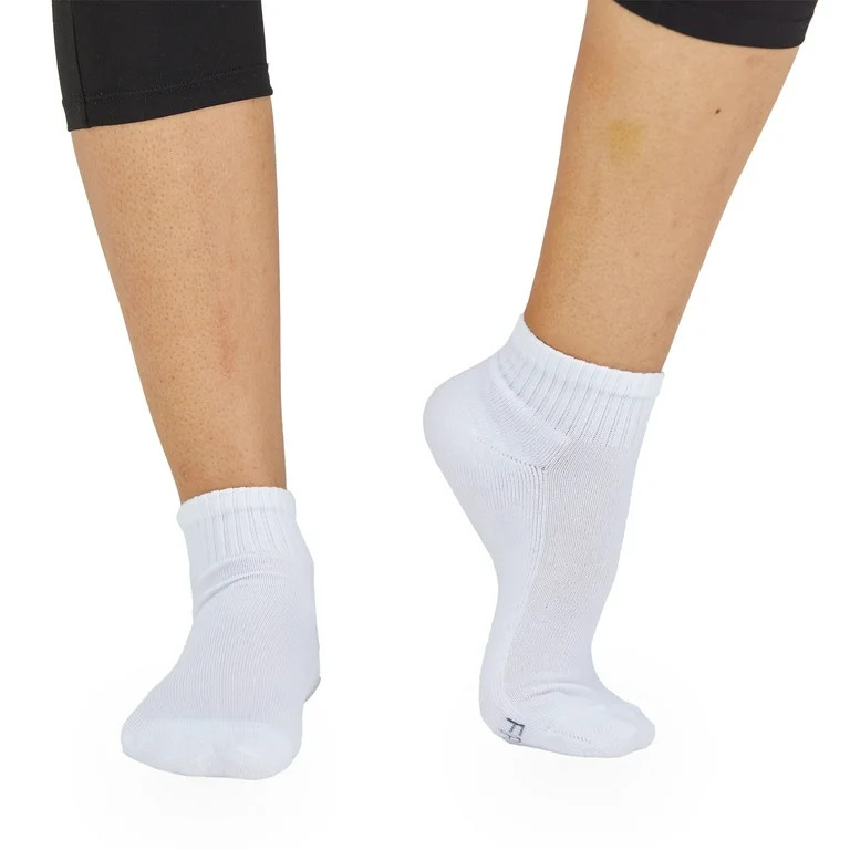 Fruit of the Loom All Day Comfort Ankle Socks for Women, White, Sizes 4-10 (6-Pack) | Walmart (US)