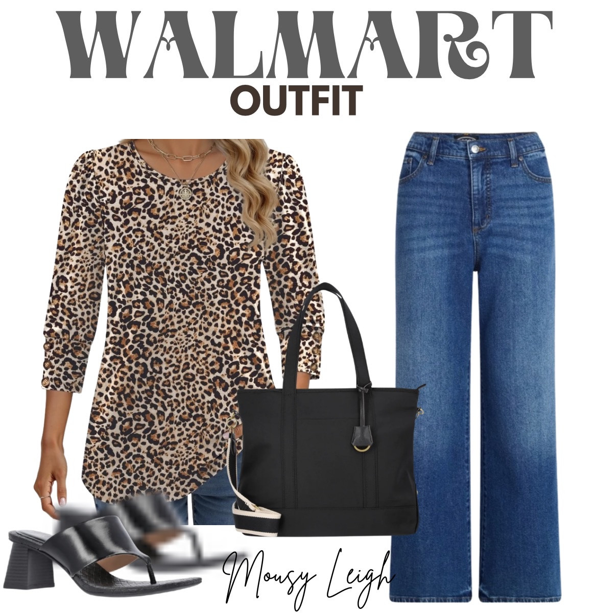 animal print top and jeans! 