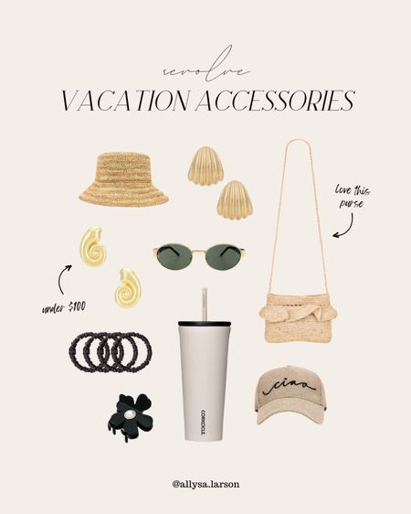 Vacation accessories, beach hat, seashell earrings, spring purse, summer accessories, sunglasses 

#LTKItBag #LTKSeasonal #LTKStyleTip