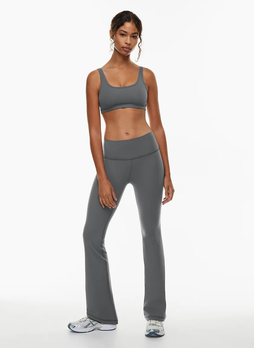 TNABUTTER™ RIB ATMOSPHERE FLARE HI LEGGING | Aritzia