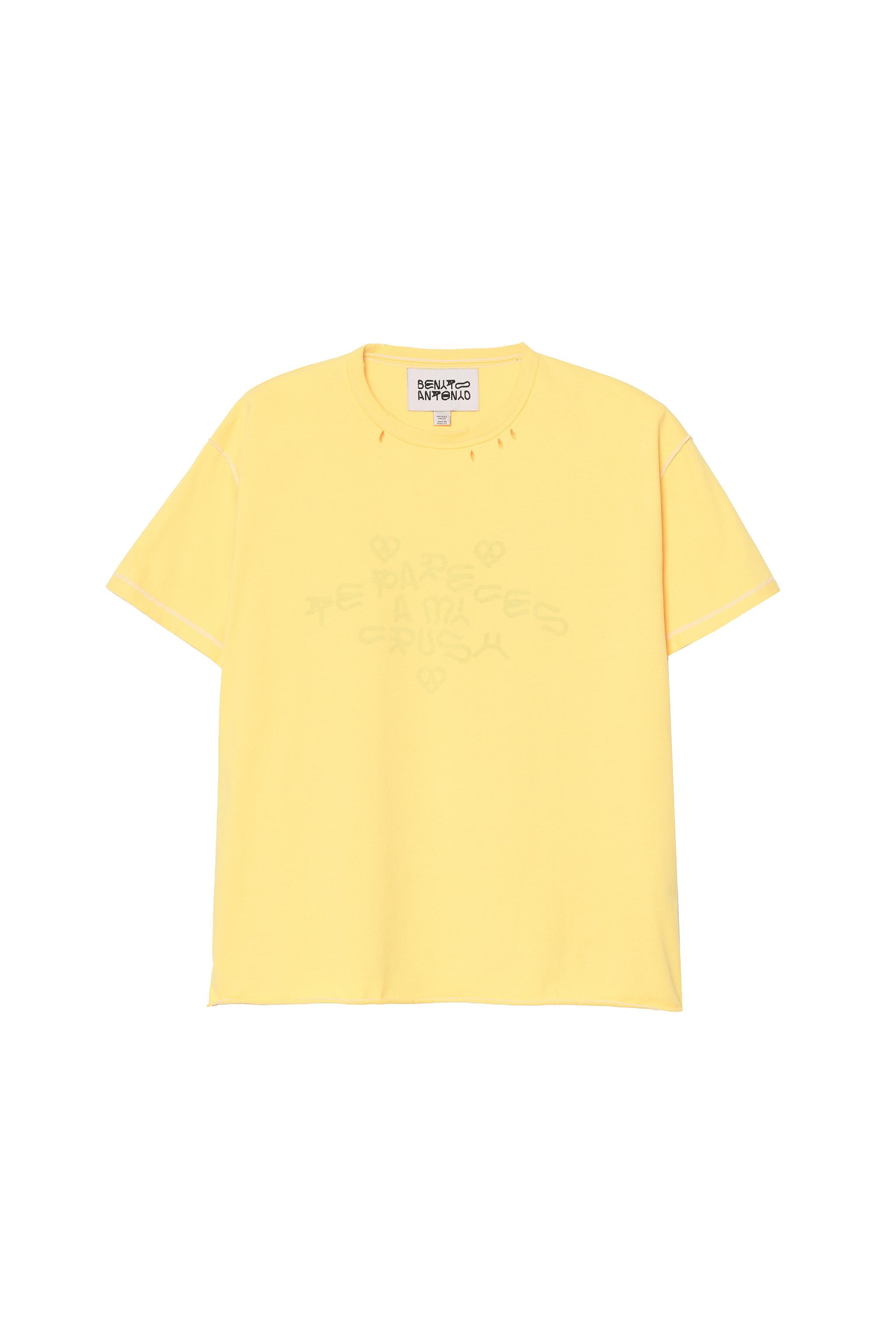WASHED CRUSH TEXT INSIDE-OUT EFFECT T-SHIRT | Zara US