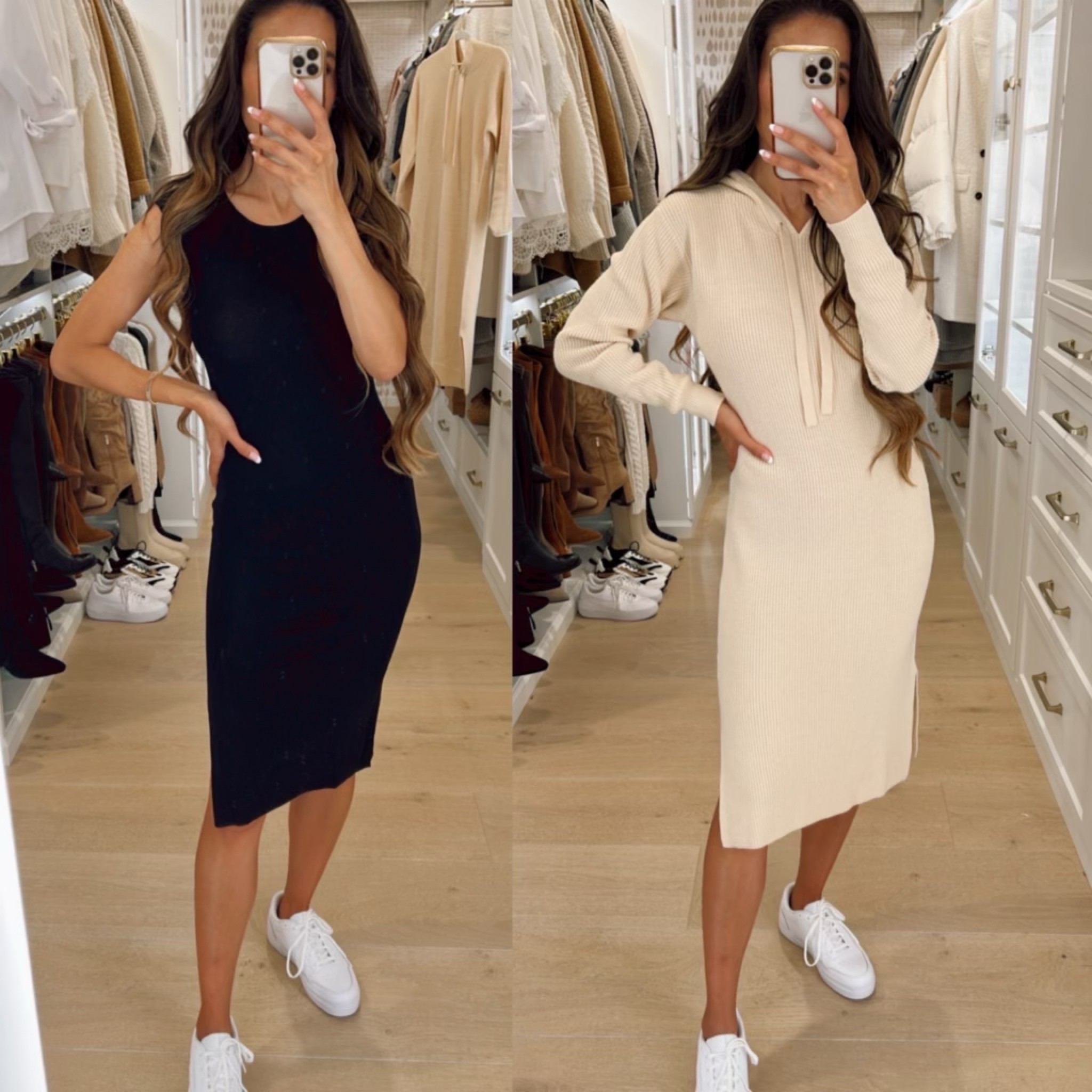 Wearing XXS in both dresses and 8 in my sneakers ✨ Click below to shop! Follow me @interiordesignerella for more exclusive posts & sales!!! So glad you’re here! Xo!!!❤️🥰👯‍♀️🌟 #liketkit @shop.ltk

#LTKstyletip #LTKunder50 #LTKshoecrush