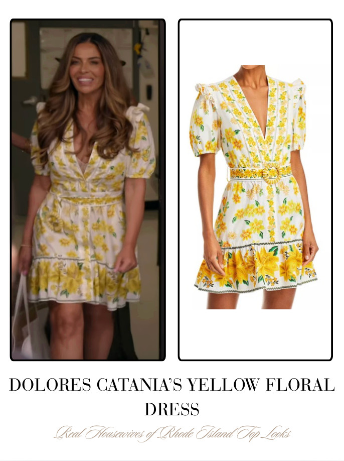 Dolores Catania's Yellow Floral Dress 

 