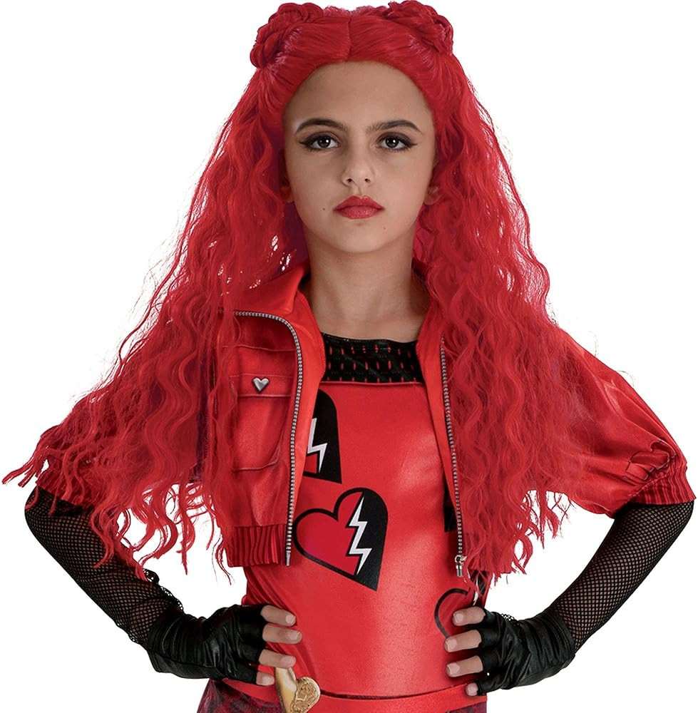 Party City Red Wig Costume Accessory for Girls - Disney Descendants 4 The Rise of Red Costume Inc... | Amazon (US)