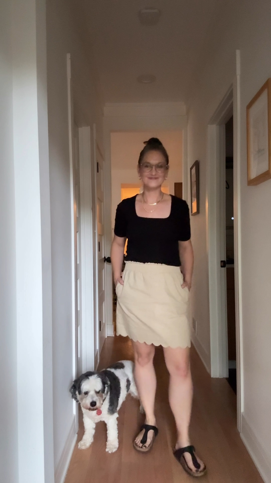 It’s the last Wednesday in July, and the city mom is dressed in her signature laid-back style: a khaki skirt that flows effortlessly, paired with a black short-sleeve crop top that adds just the right amount of cool sophistication. Her black Birkenstocks ground the outfit with comfort, while her gold hoops catch the light, effortlessly elevating the look. Layered with her herringbone necklace and a graduated rope necklace, she’s ready for a day that’s full of memories. Today marks their final day at Itsy Bitsy, the co-work/daycare space that’s been their home for the past two years—where she watched Miles hit some of his biggest milestones, like taking his first steps and potty training. It’s a bittersweet farewell as they’ve become a second family, with Miles even telling one of the caregivers he loved them. Though their hearts ache with the thought of leaving, Miles is bursting with excitement to start a more traditional full-time daycare. We will miss them all terribly, but as they head into this new chapter, it’s clear that while goodbyes are hard, they’re also a sign of just how far they’ve come.

#LTKStyleTip #LTKWorkwear #LTKFamily