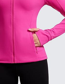 CRZ YOGA Butterluxe Womens Full Zip Workout Jackets Slim Fit Track Athletic Zip Up Jacket with Th... | Amazon (US)